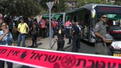 Scene of bus attack in Jerusalem