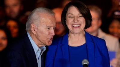 Joe Biden and Amy Klobuchar