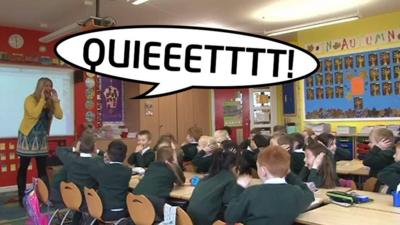 Teacher shouting at pupils