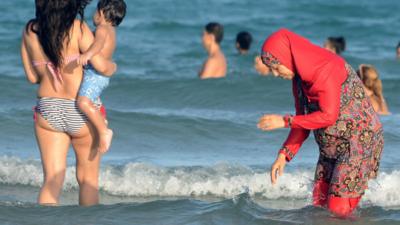 Woman in burkini