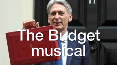 Philip Hammond holding red briefcase