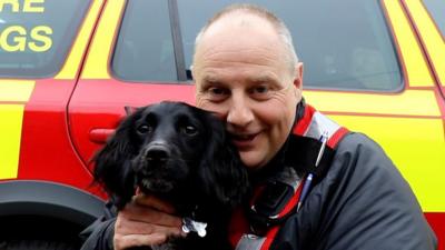 Ginny and handler Dave Coss