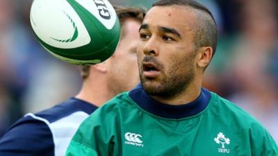 Ireland wing Simon Zebo