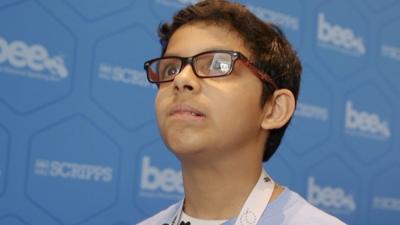 Armaan, a participant of the national spelling bee