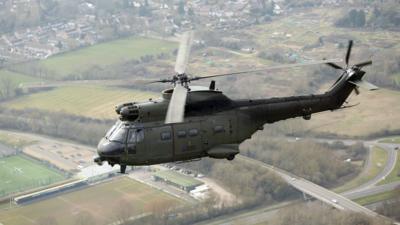 File photo of an RAF Puma helicopter from RAF Benson