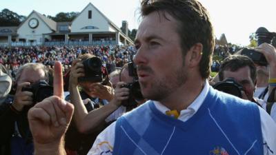 Graeme McDowell celebrates