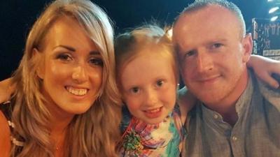 Cpl Darren Neilson, his wife Jemma and daughter Millie