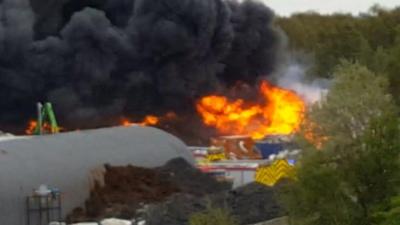 Fire at Deeside factory