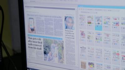 The digital version of a Kenyan newspaper