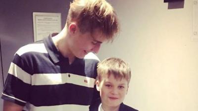 A 10-year-old boy was surprised by his hero singer Sam Fender after receiving gig tickets for his birthday.