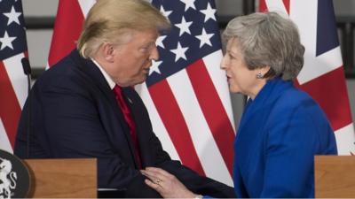 Donald Trump and Theresa May