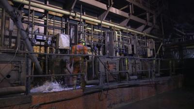 Inside a nuclear plant