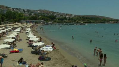 Busy beach