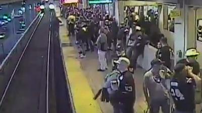 A station employee is being hailed as a hero for saving the man in Oakland, California.