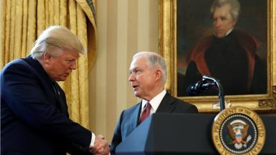 Donald Trump and Jeff Sessions