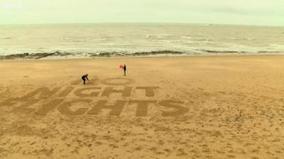 Message in sand