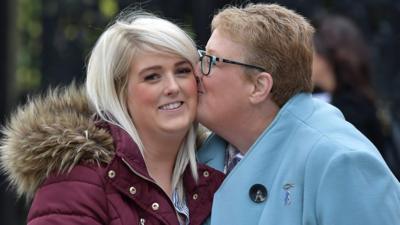 Sarah Ewart and her mother Jane Christie