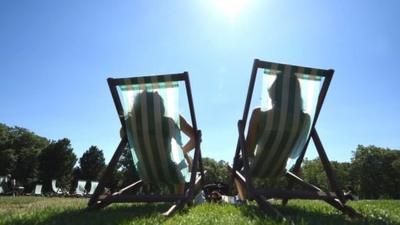 People in deckchairs
