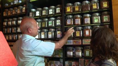 Teashop owner with his tea