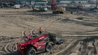 Construction work on Everton's new stadium