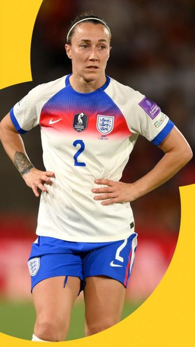 Lucy Bronze wearing England shirt
