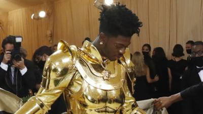 Rapper Lil Nas X gets changed on the red carpet