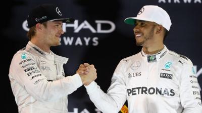 Nico Rosberg and Lewis Hamilton