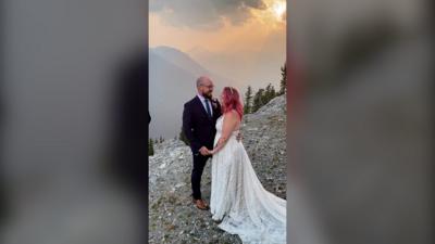 Canadian newlyweds were taking their wedding photographs when the gondola failed.