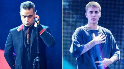 Robbie Williams and Justin Bieber