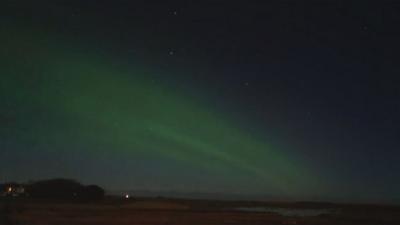 Aurora borealis over Crimond