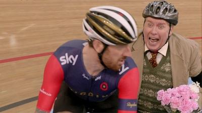 Frank Spencer and Bradley Wiggins