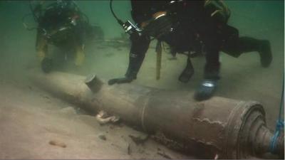 Underwater archaeologist began to explore the area because of fears more storms would sweep the wrecks further out to sea