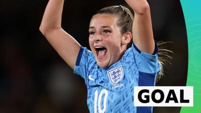 Ella Toone opens the scoring for England against Australia