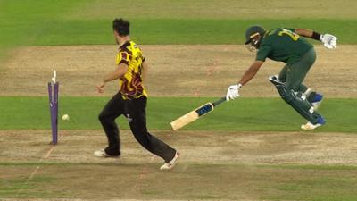 Lewis Gregory runs out Samit Patel