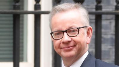 Michael Gove outside 10 Downing Street on 5 November 2019