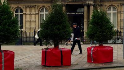 Christmas tree bollards