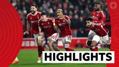 Notts Forest team celebrating