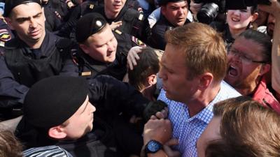 Alexei Navalny arrested in Moscow, 5 May