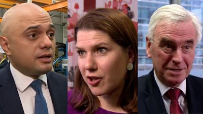 Sajid Javid, Jo Swinson, John McDonnell