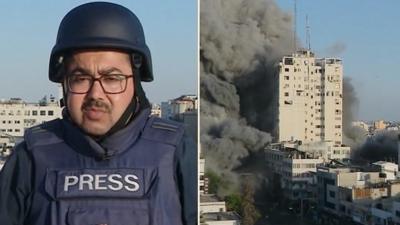 BBC reporter Adnan Elbursh in Gaza City