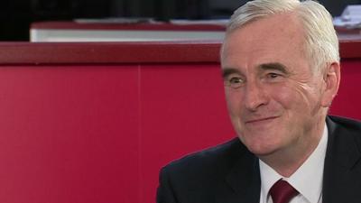 Shadow chancellor John McDonnell in a BBC interview