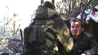 The BBC's Tom Burridge speaks to a UK man living with rebel fighters in Ukraine