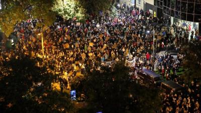 People protesting against Poland's abortion laws