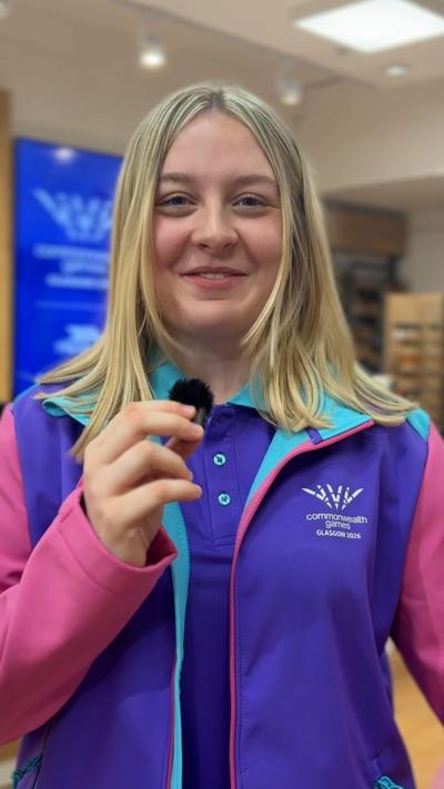 A female volunteer for the Commonwealth Games