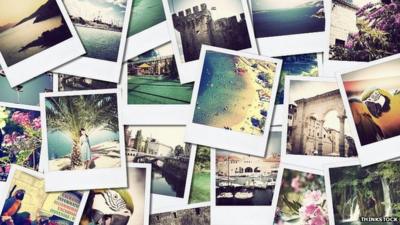 Instagram pics, stock image