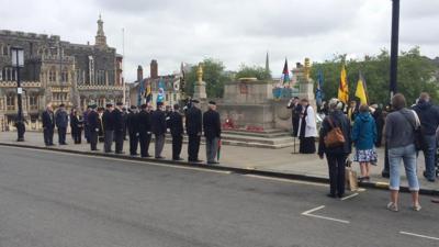 Minute's silence in Norwich