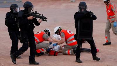 French armed police on exercise