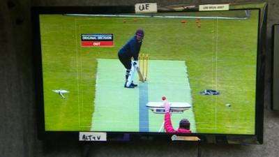 Club umpires test their decisions against Hawk-Eye