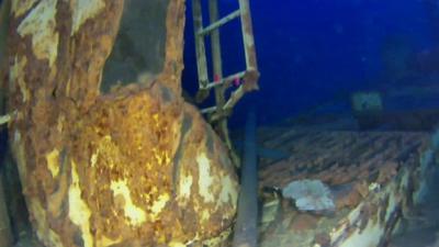 Ship remains revealed using underwater drone