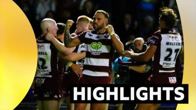 Wigan celebrate against Warrington